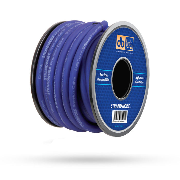 DB Link - SXPW4BL100 - 4 GA BLUE 100  foot STRANDWORX SO foot TOUCH POWER WIRE  (C14)