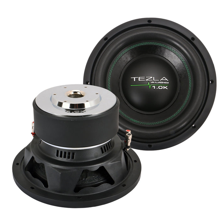 Tezla Audio - TZV110D410K - High Performance Car Subwoofer 10 Inch, Dual 4ohm, RMS  750W, 1500 Watts