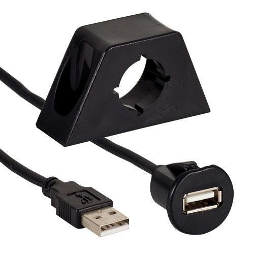 Axxess - AX-FMUSBEXTCB - Male USB to Female USB jack with mount