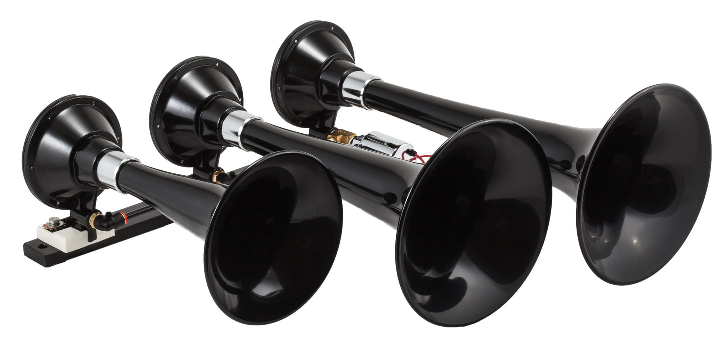 Kleinn - 230 - The Beast™ - Black ABS triple train horn with flat rack mount