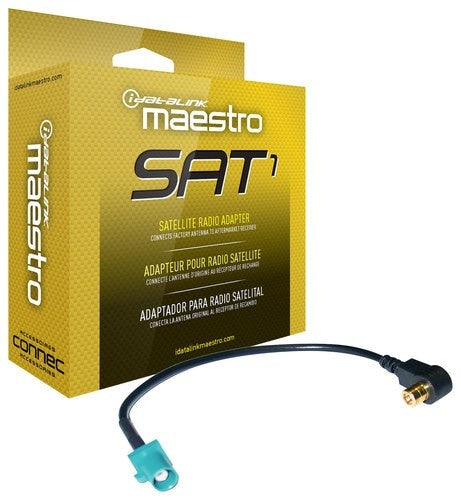 Maestro - HRN-ANT-SAT1 - Connect a factory satellite antenna to an aftermarket satellite radio tuner. Eliminates the need to install aftermarket antenna.  Compatible with MSR, MSW, MRR & MRR2