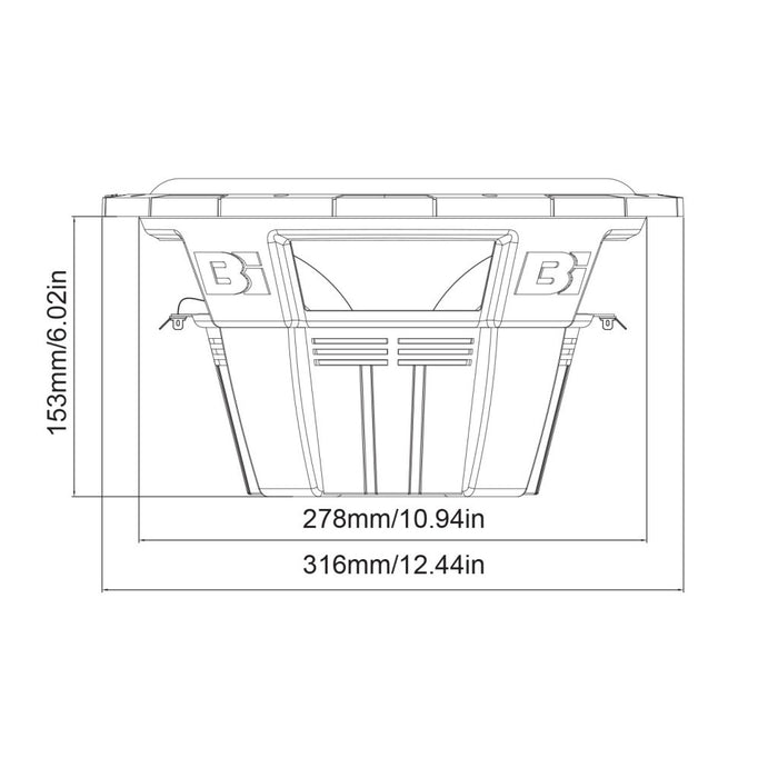 Bass Inferno - BPW12D -  12"  2000 WATTS 4 OHMS DVC SUBWOOFER