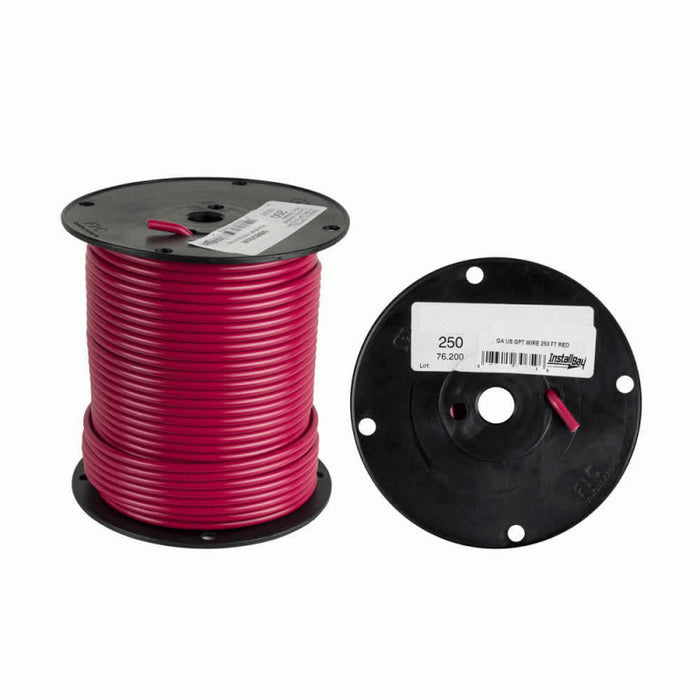 Install Bay - US10250R - 10 GA US GPT ALL COPPER PRIMARY WIRE RED - Coil of 250 FT