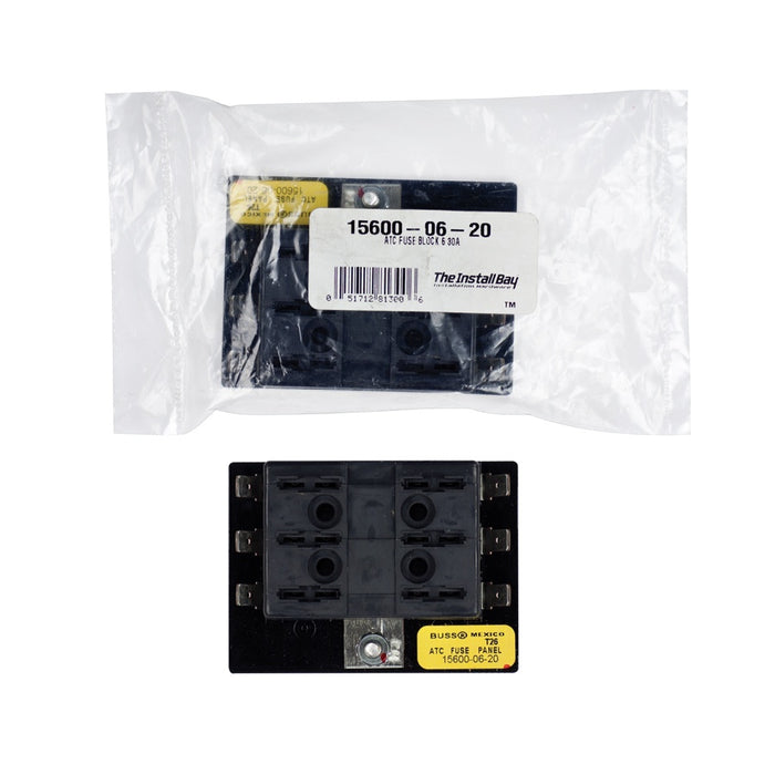 Install Bay - 15600-06-20 - ATC SHORT BASE FUSE PANEL 6 POS