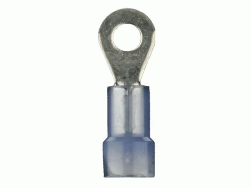 Install Bay - BNRT516 - Blue Nylon Ring Terminal 16-14 Gauge 5/16 in - Pack of 100