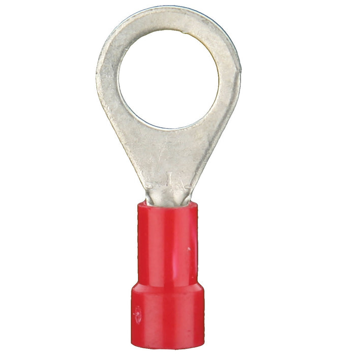 Install Bay - RVRT516 - Red Vinyl Ring Terminal 22/18 Gauge 5/16 inch - Pack of 100