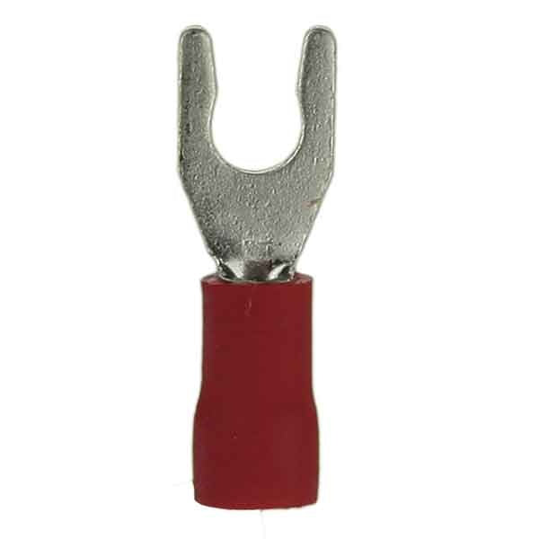 Install Bay - RVST8 - Red Vinyl Spade Terminal 22-18 Gauge #8 - Package of 100