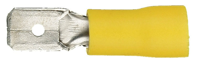 Install Bay - YVMD250 - Yellow Vinyl Male Quick Disconnect 12-10 Gauge .250