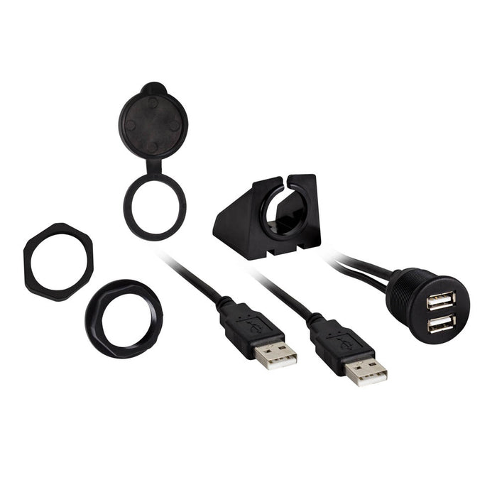 Install Bay - IBR74 - DUAL USB Pass Through Extension - Retail Pack