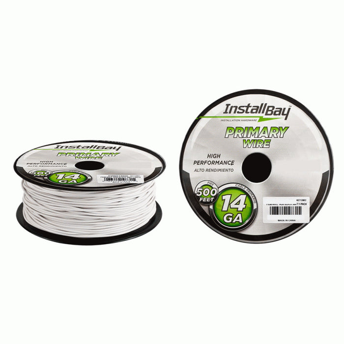 Install Bay - PWWT14500 - 14 GAUGE WHITE PRIMARY WIRE 500 FT