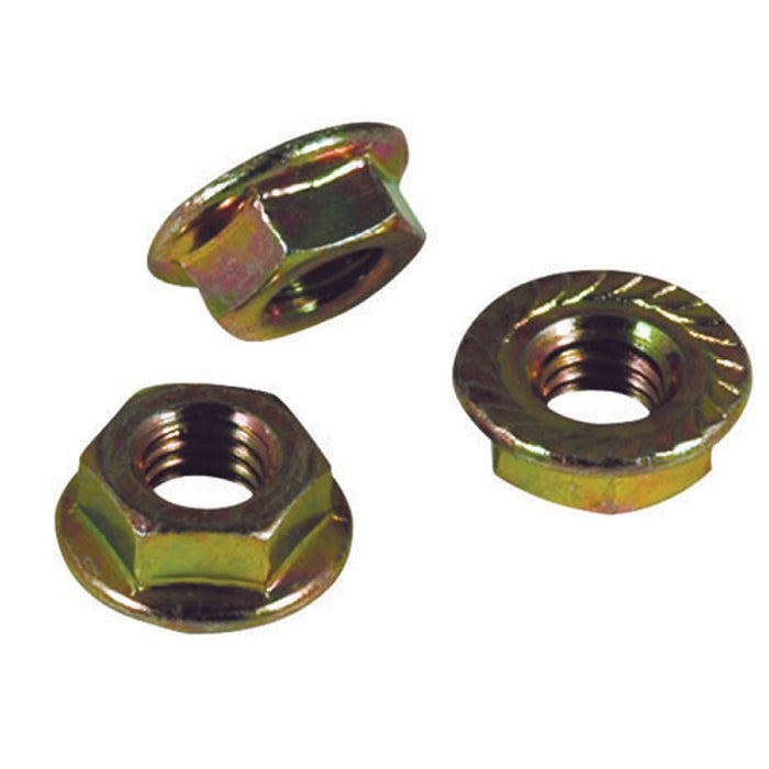 Install Bay - PZGLNUT - Anodized Flanged Serrated Lock Nuts 5\16in - Package of 50