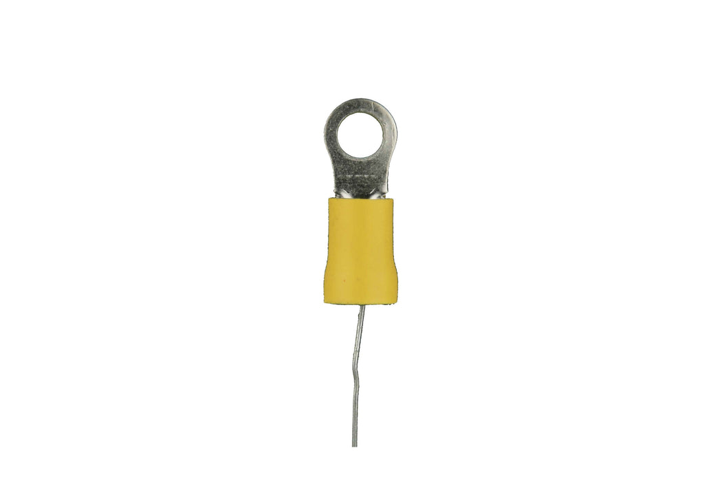 Install Bay - YVRT438 - Yellow Vinyl Ring Terminal 4 Gauge 3/8 inch - Package of 25