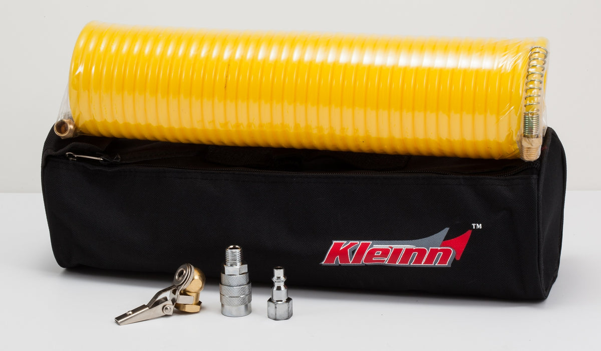 Kleinn - INF-1 - Tire inflation kit with deluxe hose, QC fittings and carrying case