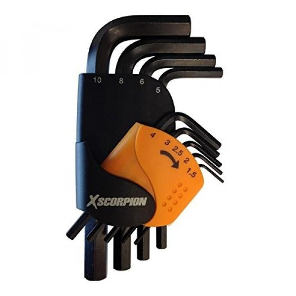 XScorpion - HKS-9ML - XSCORPIAN Standard Folding 9 Piece HEX KEY