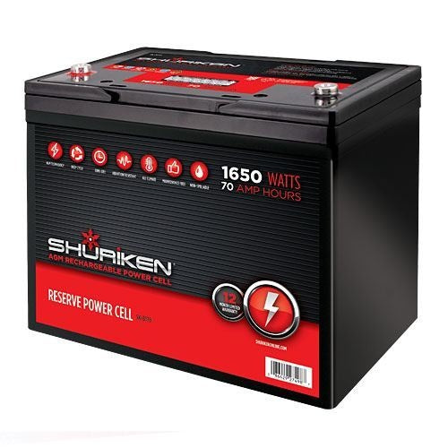 Shuriken - SK-BT70 - 1650W 70AMP Hours Full Size AGM 12V Battery