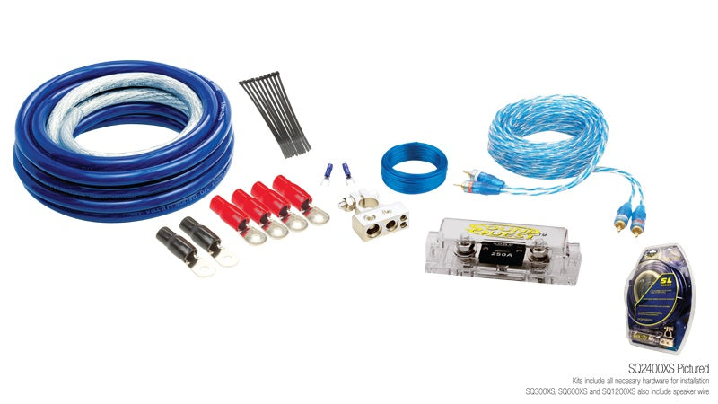 SoundQuest - SQ1200XS - 1200W AMP KIT W/BLUE TWISTED RCA &