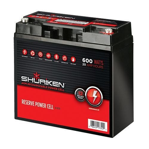 Shuriken - SK-BT20 - 600W 20AMP Hours Compact Size AGM 12V Battery