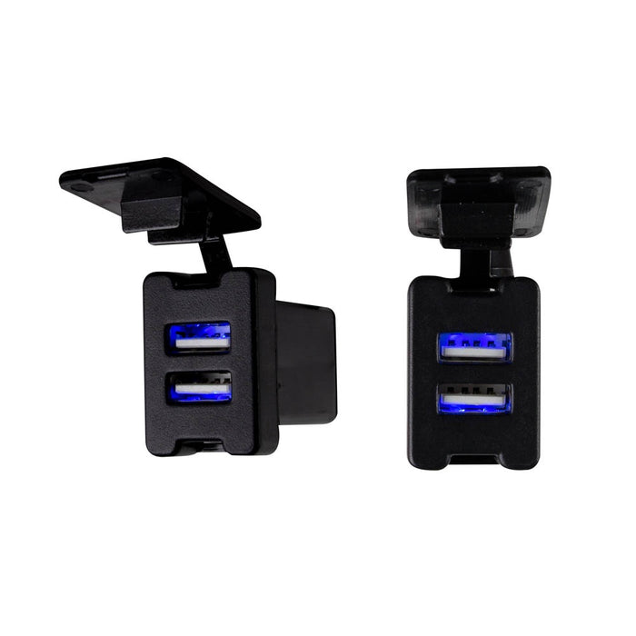 Install Bay - IBR66 - TOYOTA Style Knockout USB Car Charger - Retail Pack