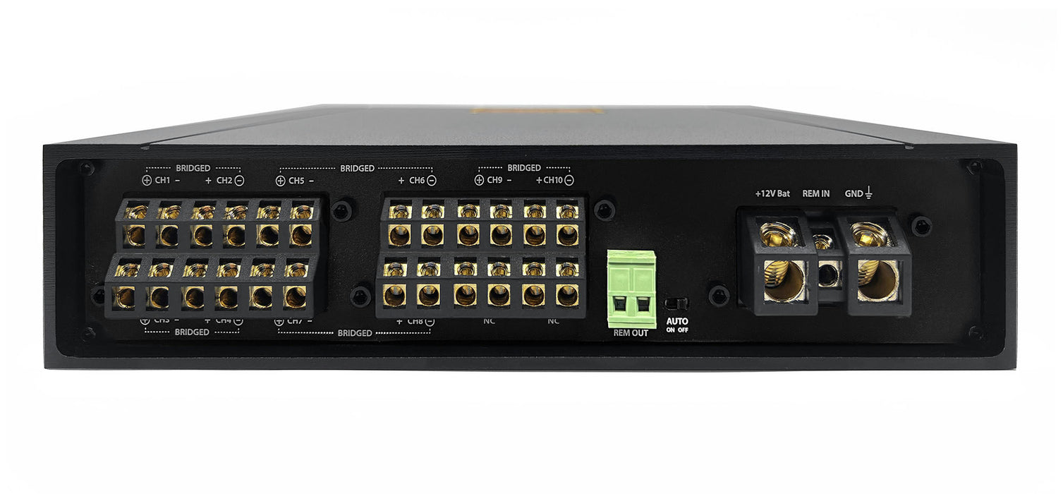 Zapco - ADSP-Z12 IV-10A - 12-Ch. DSP/10-Ch. Amp. + 2 RCA Out Power 2Ω: 10 x 120W, 4Ω: 10 x 80W