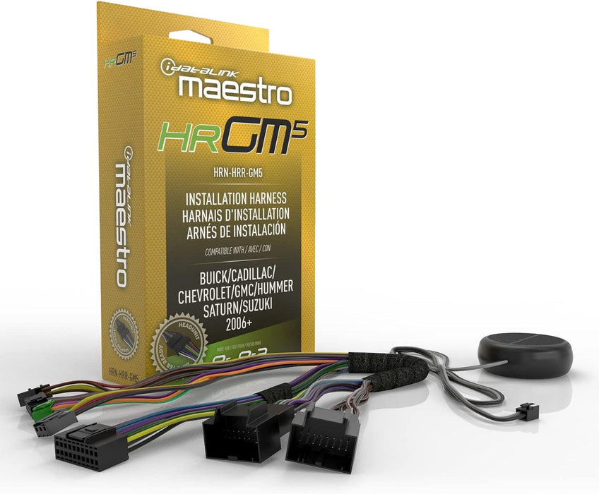 Maestro - HRN-HRR-GM5 - RR and RR2 compatible radio replacement harness for select 2007 -2016 GM vehicle