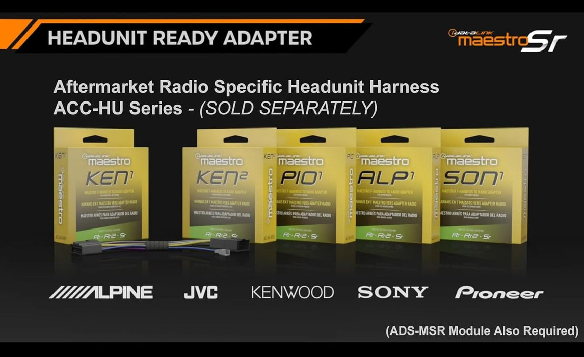 Maestro - HRN-SR-CH1 - MSR compatible radio replacement harness for select Chrysler, Dodge, and Jeep vehicles 2007 and up