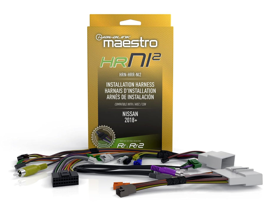 Maestro - HRN-HRR-NI2 - RR and RR2 compatible radio replacement harness for select 2017-2020 Nissan vehicles