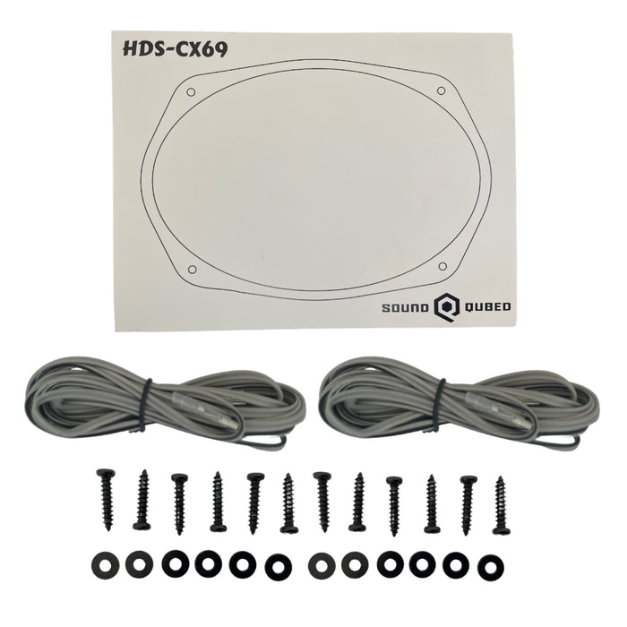 SoundQubed - HDS-CX69 - 3-way 6x9" coaxial speaker - 4 ohm - 60w/180w - with grills