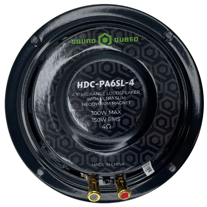 SoundQubed - HDC-PA6SL-4 - 6.5" Neodymium midrange dome cap - 1.5" 4 ohm Voice Coil 150w/300w -- Frequency Response 100Hz - 12KHz
Ultra Slim Space-saving Design with 1.97" Mounting Depth