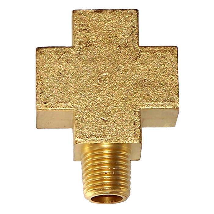 Kleinn - 54484 - 4-way manifold - 1/4 Inch F NPT x 1/4 Inch F NPT x 1/8 Inch F NPT x 1/4 Inch M NPT