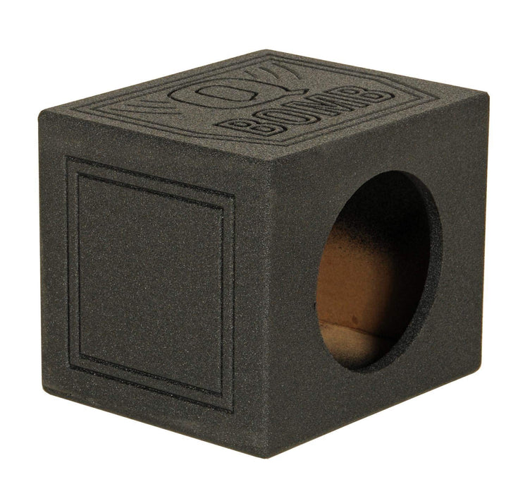 Q Power - QBOMB10SEALEDSINGLE - 10" Sealed Finished with Durable Bed Liner, 3/4" MDF, High Quality Spring Loaded Terminals