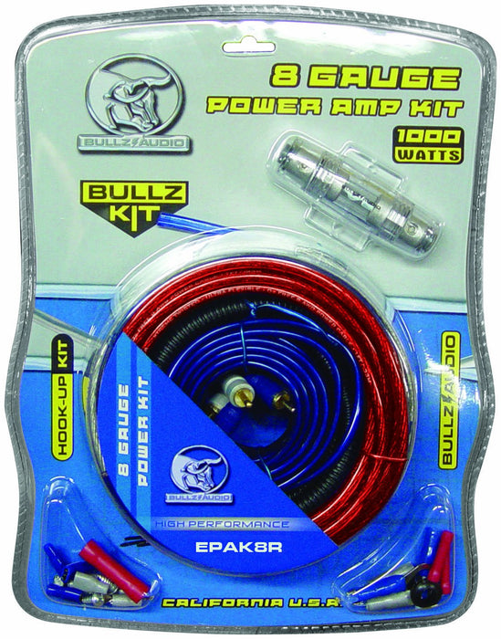 XScorpion - EPAK8R - XSCORPIAN 8 Gauge Red Amp Kit