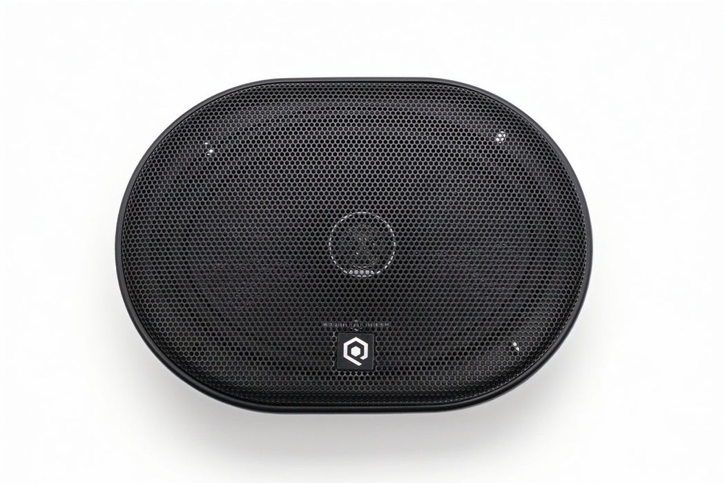 SoundQubed - HDX-CX69 - 2-way 6x9" coaxial speaker - Carbon Fiber - 4 ohm 120w/360w - with grills