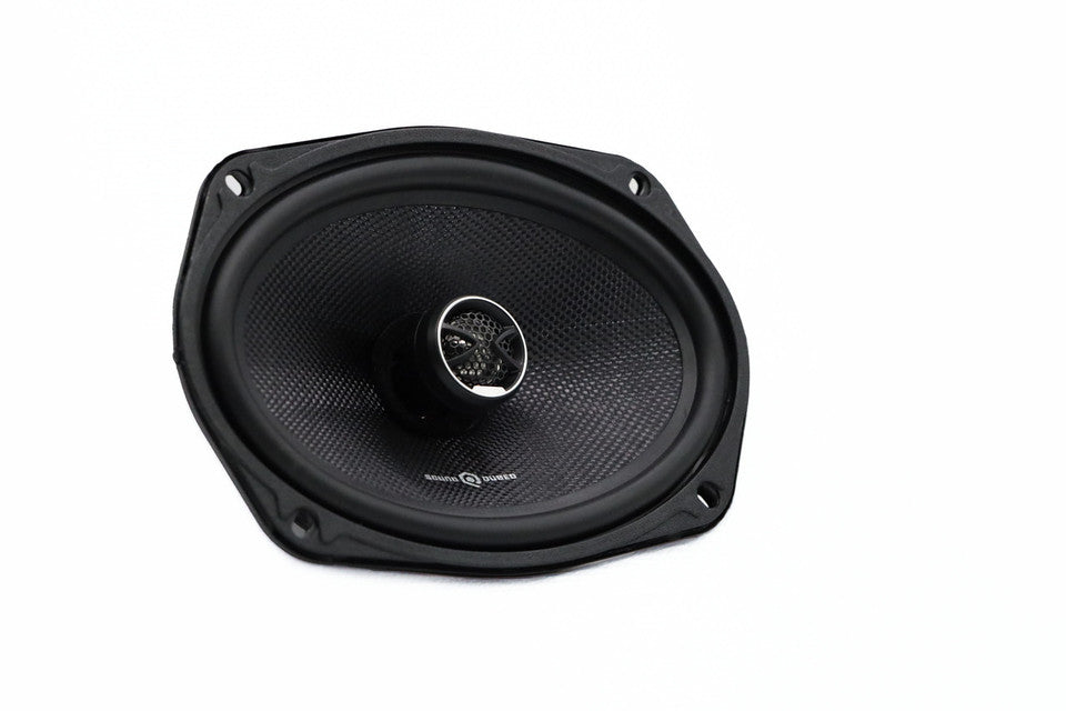 SoundQubed - HDX-CX69 - 2-way 6x9" coaxial speaker - Carbon Fiber - 4 ohm 120w/360w - with grills