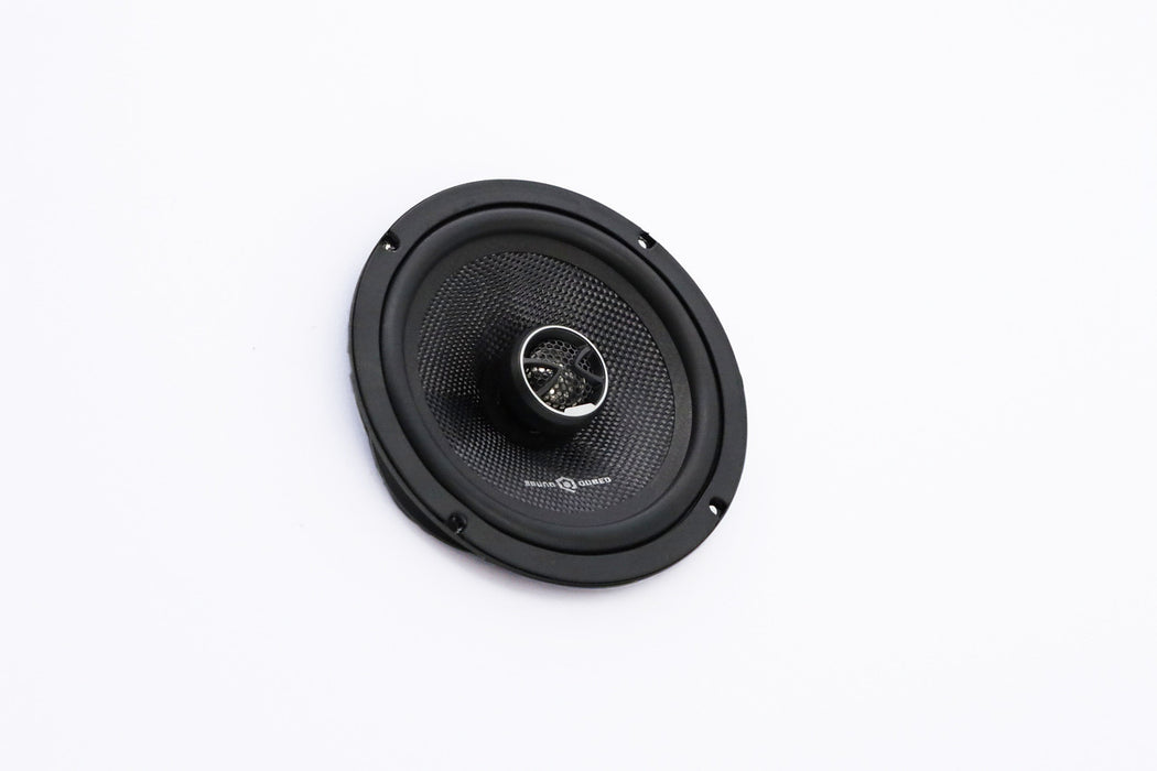 SoundQubed - HDX-CX65 - 2-way 6.5" coaxial speaker - Carbon Fiber - 4 ohm 80w/240w - with grills