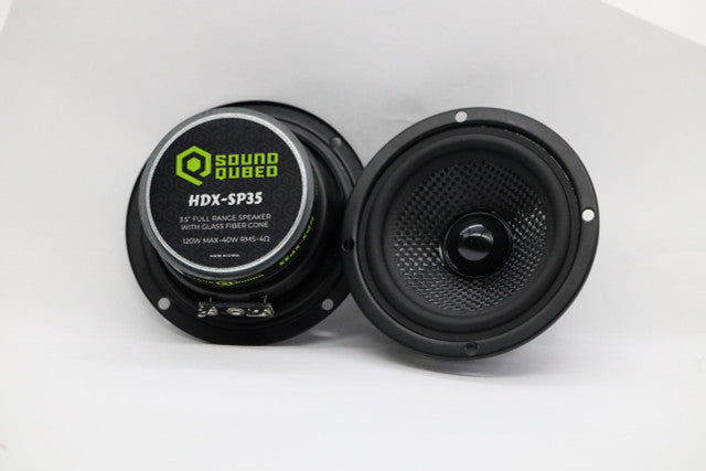 SoundQubed - HDX-SP35 - 3.5" mid range speaker - 1" 4ohm  - 40w/120w