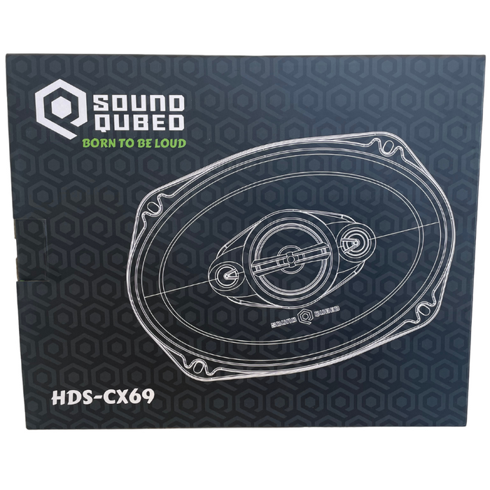 SoundQubed - HDS-CX69 - 3-way 6x9" coaxial speaker - 4 ohm - 60w/180w - with grills