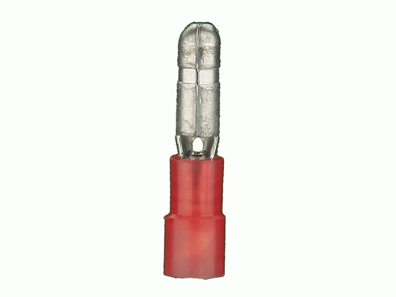 Install Bay - RNMB - Red Nylon Male Bullet Connector 22-18 Gauge .156