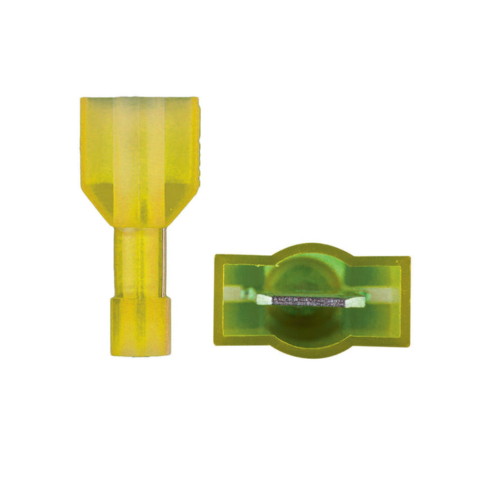 Install Bay - YNMD250F - Yellow Nylon Male Quick Disconnect 12-10 Gauge .250