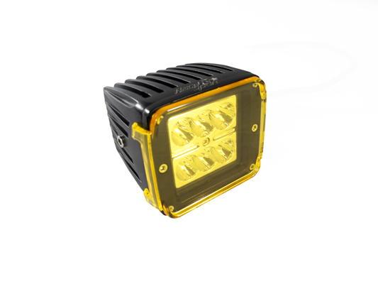 Race Sport RS6L24WC - Street Series 3x4in 24W 6-LED CREE Cube Spot Light w/ Optional Amber Cover