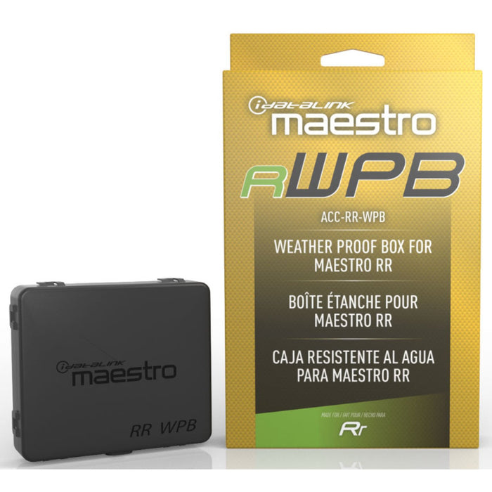 Maestro - ACC-RR-WPB - This weatherproof enclosure perfectly fits a Maestro  RR module (sold separately) and keep it safe and dry