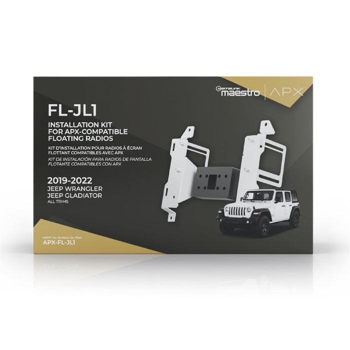 Maestro - APX-FL-JL1 - APX Floating radio installation kit for Jeep Wrangler/Gladiator.