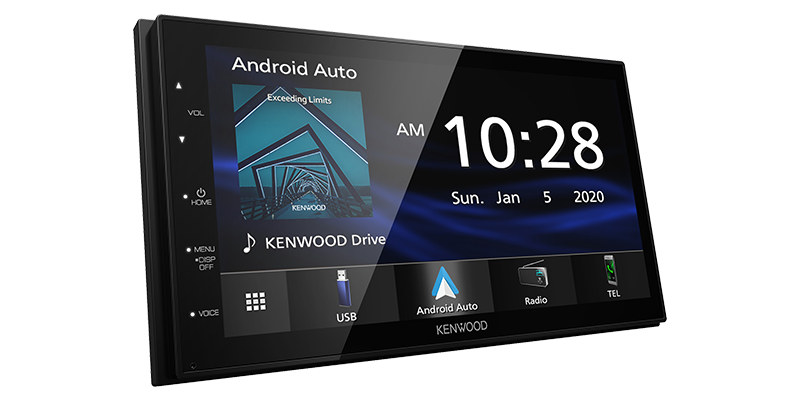 Kenwood - DMX47S - 6.8" Capacitive Screen Media Receiver, Car Play Ready,  Android Auto Ready, Wired Mirroring for Android Phones, Rear USB, 3Preouts (2V)