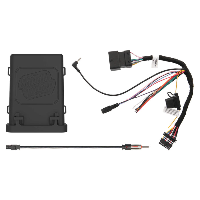 Metra - BCHDRK1 Harley Davidson 14-up Stereo installation kit designed for an ISO Double-DIN radio* Includes an improved new interface, retains memory settings even after battery disconnection or interface removal (nonâ€”volatile memory) Saddle Tramp inte
