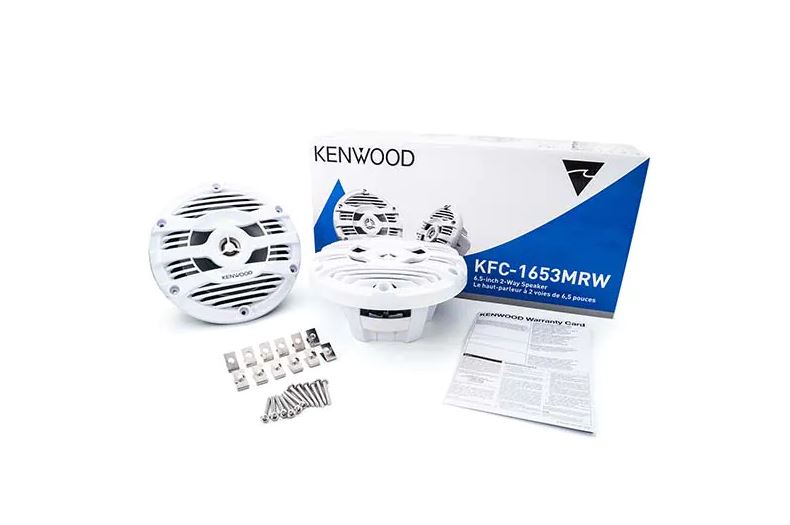 Kenwood - KFC-1653MRW - 6.5" 2-way Marine Speaker System (White), 150W Max Power