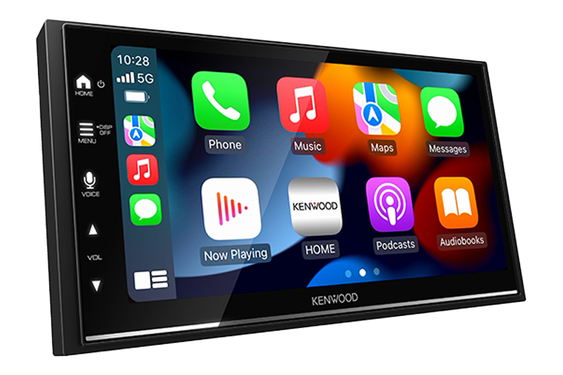 Kenwood - DMX8709S 6.8" Capacitive Touch Screen Wireless & Wired Apple CarPlay Ready Wireless & Wired Android Auto Ready Wired Android Mirroring Bluetooth w/Album Artwork Display 3 Camera Inputs (AV-IN Assignable)  3-Way Crossover Viewing Angle Adjustment