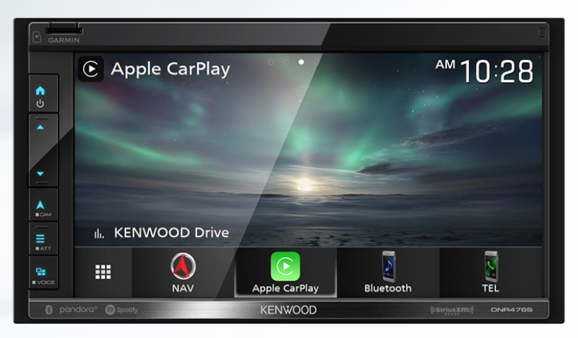 Kenwood - DNR476S - 6.8" WVGA  Navigation Media Receiver, Garmin Navigation, Inrix Traffic and Data Service, CarPlay Ready, Android Auto Ready, Weather Dash- Cam Ready, Bluetooth, Rear USB, Pandora/Spotify Link for iPhone and Android, SiriusXM Ready, iDat