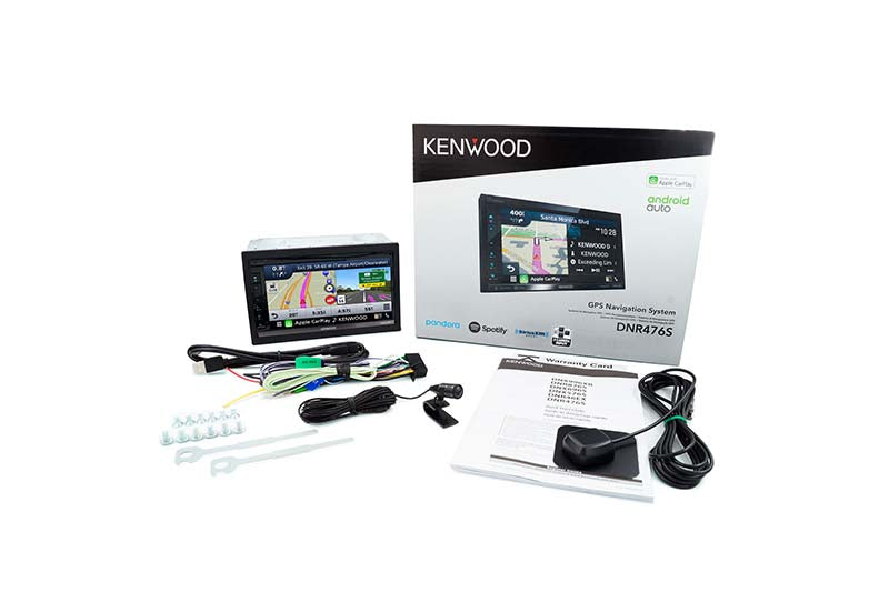 Kenwood - DNR476S - 6.8" WVGA  Navigation Media Receiver, Garmin Navigation, Inrix Traffic and Data Service, CarPlay Ready, Android Auto Ready, Weather Dash- Cam Ready, Bluetooth, Rear USB, Pandora/Spotify Link for iPhone and Android, SiriusXM Ready, iDat