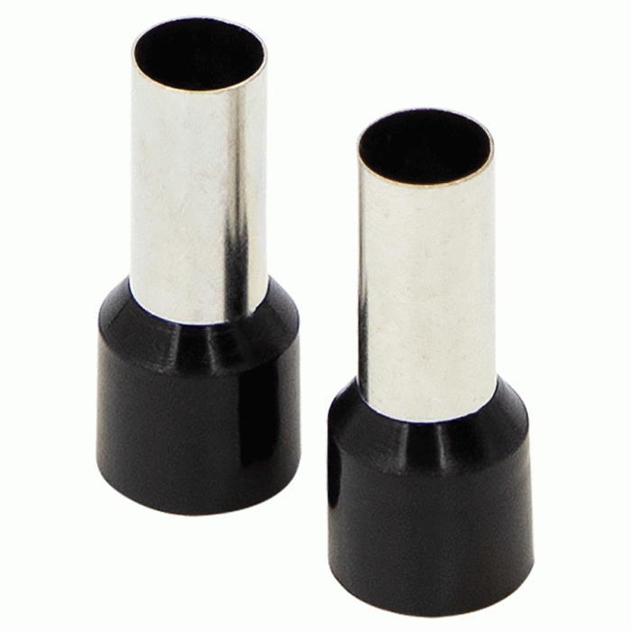 Install Bay - FRL4BK -  Black 4GA  Ferrules 50/Bag