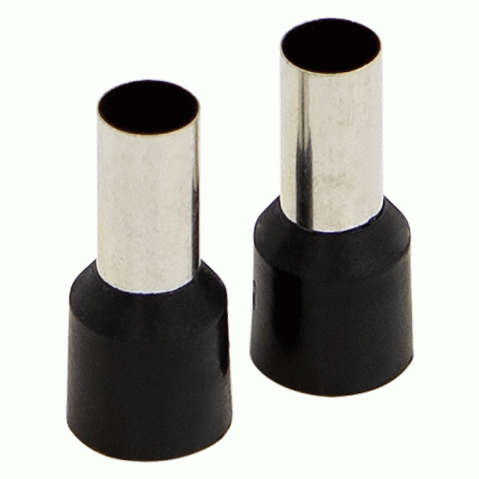 Install Bay - FRL8BK -  Black 8GA  Ferrules 50/Bag