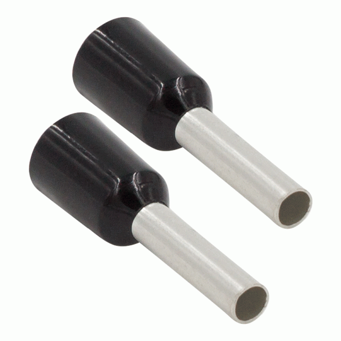 Install Bay - FVWT16 - Black / Red 16 GA Ferrules - Package of 100